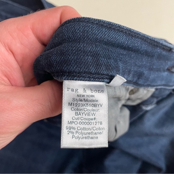Rag & Bone Men’s Fit 2 Slim Fit Jean Bayview 30x28 - Picture 7 of 10
